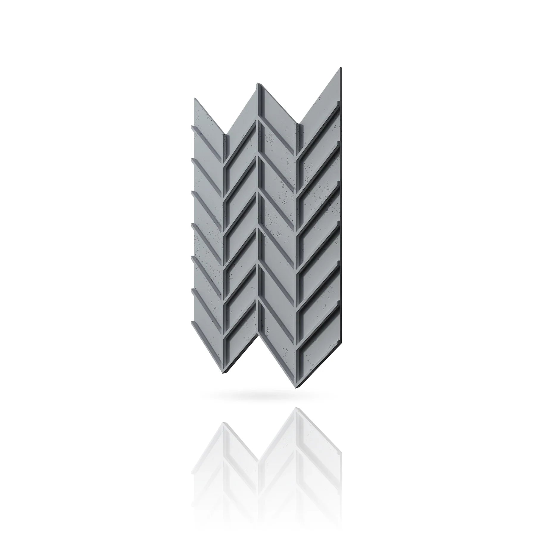 Concrete Cladding - HERRINGBONE M REVERS Wall Panels colour swatch on white background DecorMania.eu
